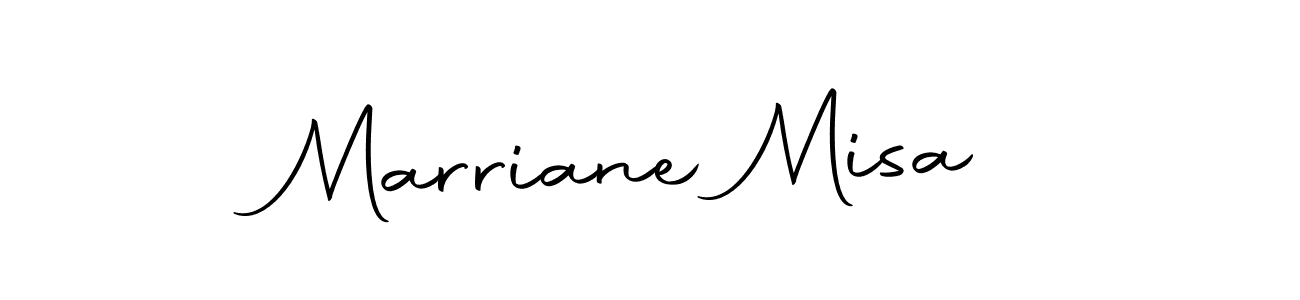 How to make Marriane Misa name signature. Use Autography-DOLnW style for creating short signs online. This is the latest handwritten sign. Marriane Misa signature style 10 images and pictures png