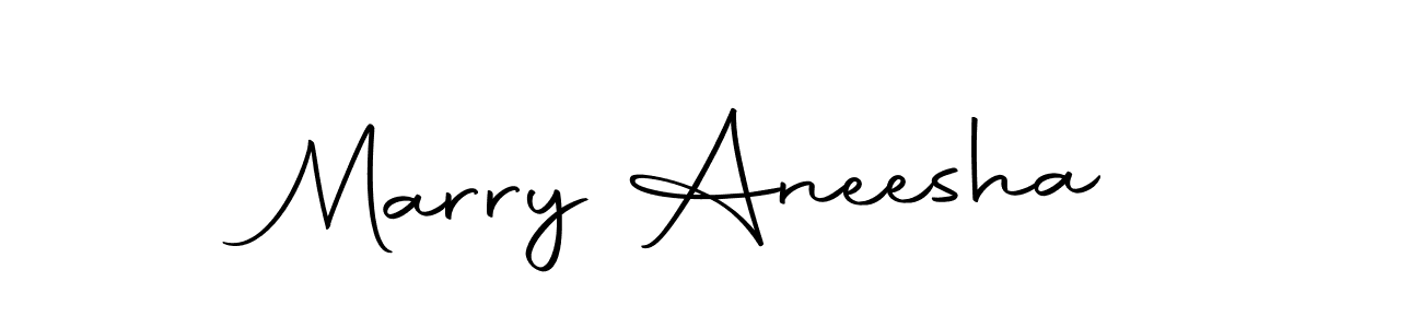 Create a beautiful signature design for name Marry Aneesha. With this signature (Autography-DOLnW) fonts, you can make a handwritten signature for free. Marry Aneesha signature style 10 images and pictures png