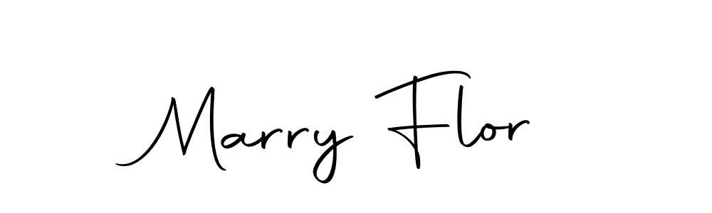 How to make Marry Flor name signature. Use Autography-DOLnW style for creating short signs online. This is the latest handwritten sign. Marry Flor signature style 10 images and pictures png