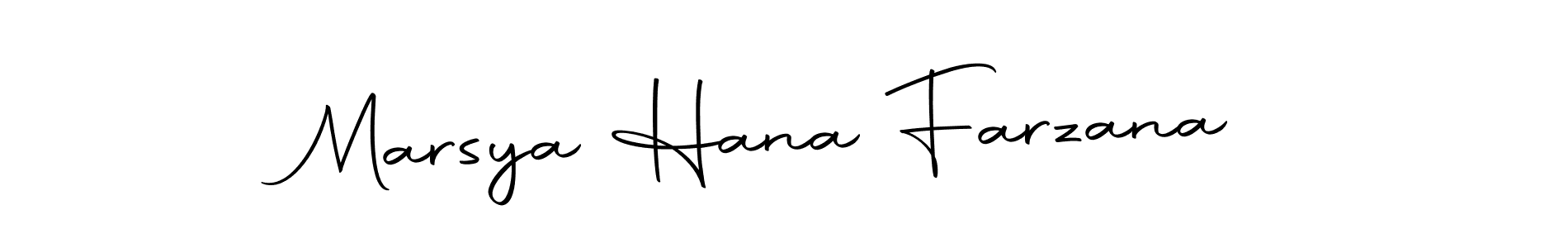 Marsya Hana Farzana stylish signature style. Best Handwritten Sign (Autography-DOLnW) for my name. Handwritten Signature Collection Ideas for my name Marsya Hana Farzana. Marsya Hana Farzana signature style 10 images and pictures png