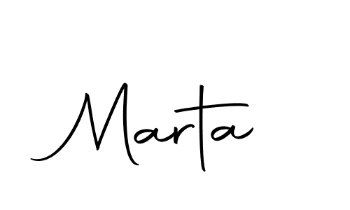 Create a beautiful signature design for name Marta. With this signature (Autography-DOLnW) fonts, you can make a handwritten signature for free. Marta signature style 10 images and pictures png