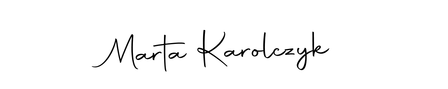 Make a short Marta Karolczyk signature style. Manage your documents anywhere anytime using Autography-DOLnW. Create and add eSignatures, submit forms, share and send files easily. Marta Karolczyk signature style 10 images and pictures png