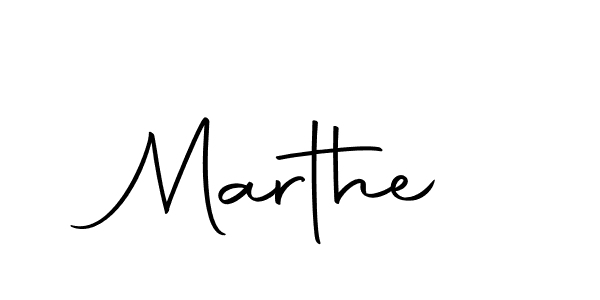Design your own signature with our free online signature maker. With this signature software, you can create a handwritten (Autography-DOLnW) signature for name Marthe. Marthe signature style 10 images and pictures png
