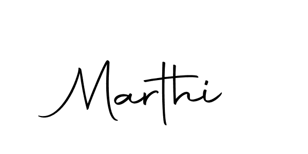 Make a beautiful signature design for name Marthi. With this signature (Autography-DOLnW) style, you can create a handwritten signature for free. Marthi signature style 10 images and pictures png