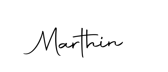 Design your own signature with our free online signature maker. With this signature software, you can create a handwritten (Autography-DOLnW) signature for name Marthin. Marthin signature style 10 images and pictures png