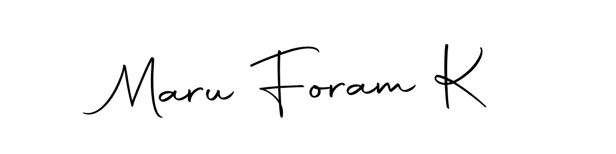 Make a short Maru Foram K signature style. Manage your documents anywhere anytime using Autography-DOLnW. Create and add eSignatures, submit forms, share and send files easily. Maru Foram K signature style 10 images and pictures png
