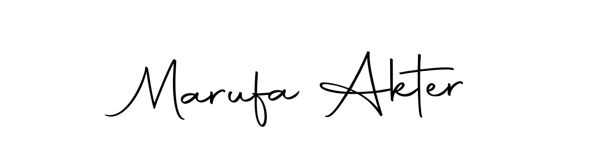 Use a signature maker to create a handwritten signature online. With this signature software, you can design (Autography-DOLnW) your own signature for name Marufa Akter. Marufa Akter signature style 10 images and pictures png