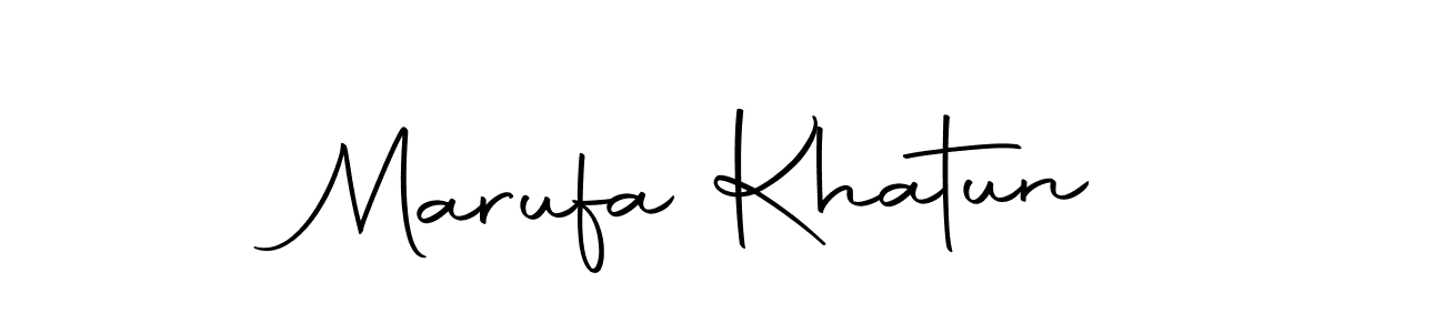 Create a beautiful signature design for name Marufa Khatun. With this signature (Autography-DOLnW) fonts, you can make a handwritten signature for free. Marufa Khatun signature style 10 images and pictures png