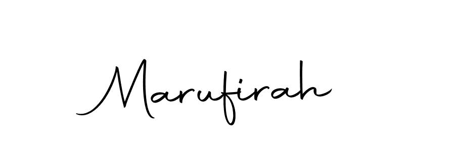 You should practise on your own different ways (Autography-DOLnW) to write your name (Marufirah) in signature. don't let someone else do it for you. Marufirah signature style 10 images and pictures png