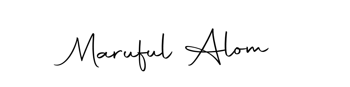 The best way (Autography-DOLnW) to make a short signature is to pick only two or three words in your name. The name Maruful Alom include a total of six letters. For converting this name. Maruful Alom signature style 10 images and pictures png