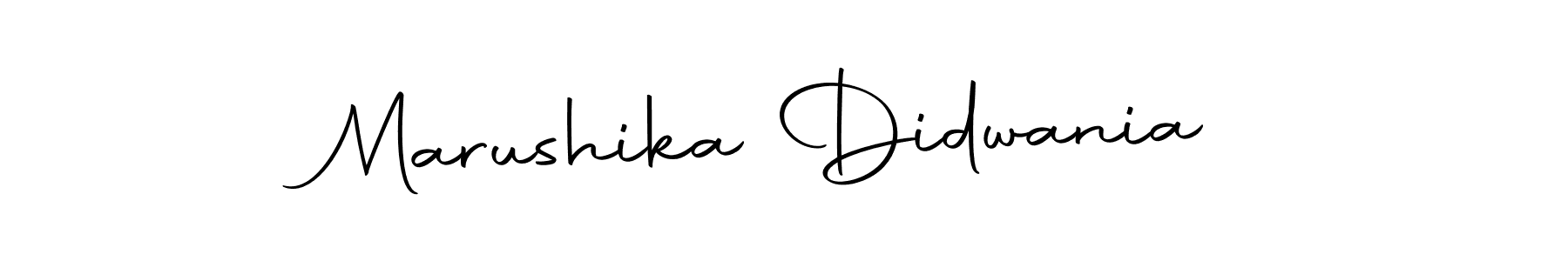 Use a signature maker to create a handwritten signature online. With this signature software, you can design (Autography-DOLnW) your own signature for name Marushika Didwania. Marushika Didwania signature style 10 images and pictures png