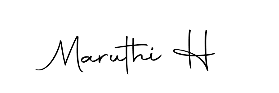 Create a beautiful signature design for name Maruthi H. With this signature (Autography-DOLnW) fonts, you can make a handwritten signature for free. Maruthi H signature style 10 images and pictures png