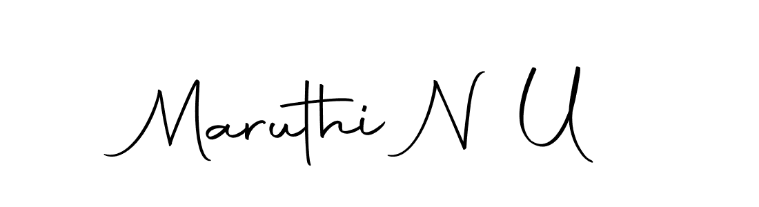 Here are the top 10 professional signature styles for the name Maruthi N U. These are the best autograph styles you can use for your name. Maruthi N U signature style 10 images and pictures png
