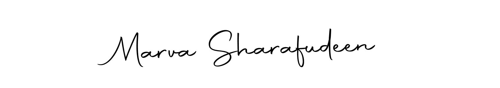 Design your own signature with our free online signature maker. With this signature software, you can create a handwritten (Autography-DOLnW) signature for name Marva Sharafudeen. Marva Sharafudeen signature style 10 images and pictures png