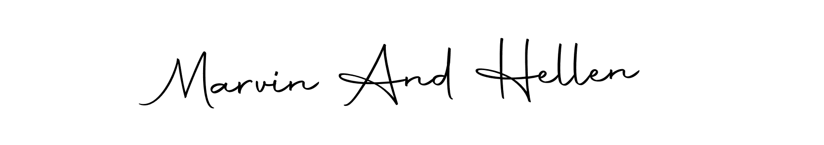 Similarly Autography-DOLnW is the best handwritten signature design. Signature creator online .You can use it as an online autograph creator for name Marvin And Hellen. Marvin And Hellen signature style 10 images and pictures png