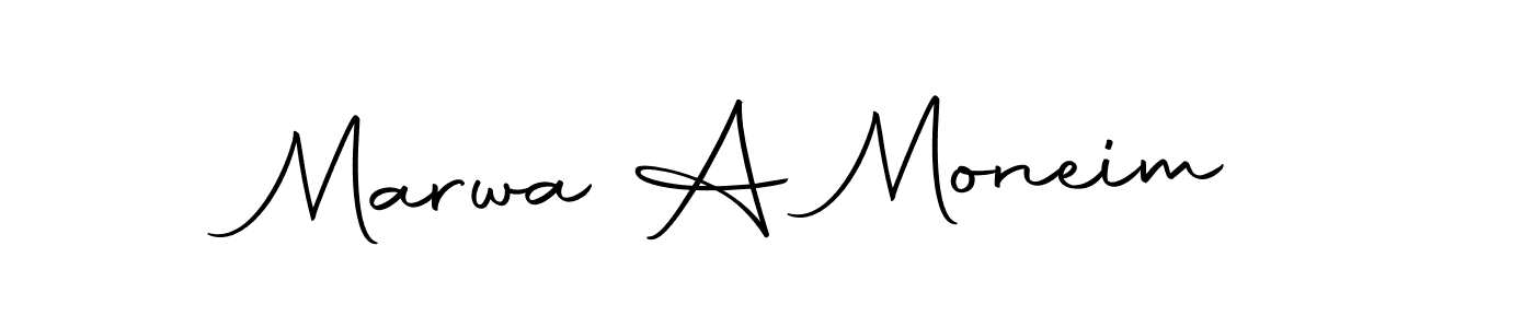 Create a beautiful signature design for name Marwa A Moneim. With this signature (Autography-DOLnW) fonts, you can make a handwritten signature for free. Marwa A Moneim signature style 10 images and pictures png