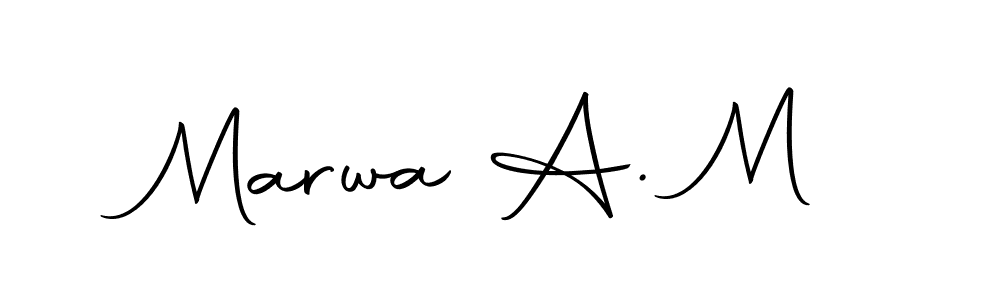 Also we have Marwa A. M name is the best signature style. Create professional handwritten signature collection using Autography-DOLnW autograph style. Marwa A. M signature style 10 images and pictures png