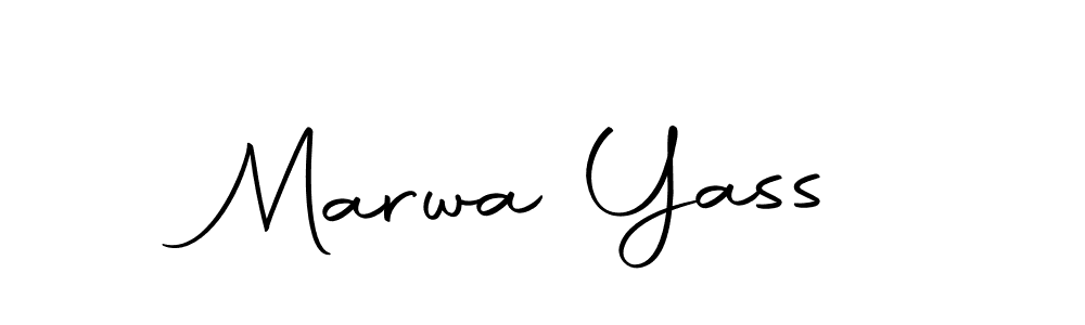 How to make Marwa Yass name signature. Use Autography-DOLnW style for creating short signs online. This is the latest handwritten sign. Marwa Yass signature style 10 images and pictures png