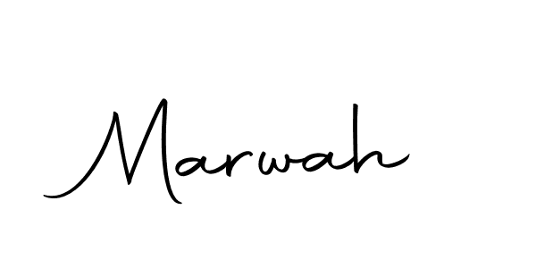 Design your own signature with our free online signature maker. With this signature software, you can create a handwritten (Autography-DOLnW) signature for name Marwah. Marwah signature style 10 images and pictures png