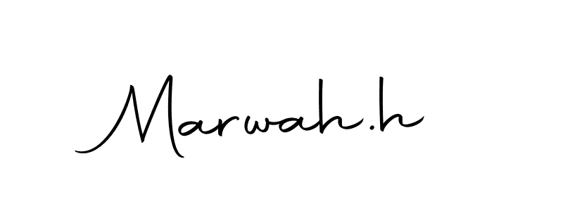 Design your own signature with our free online signature maker. With this signature software, you can create a handwritten (Autography-DOLnW) signature for name Marwah.h. Marwah.h signature style 10 images and pictures png