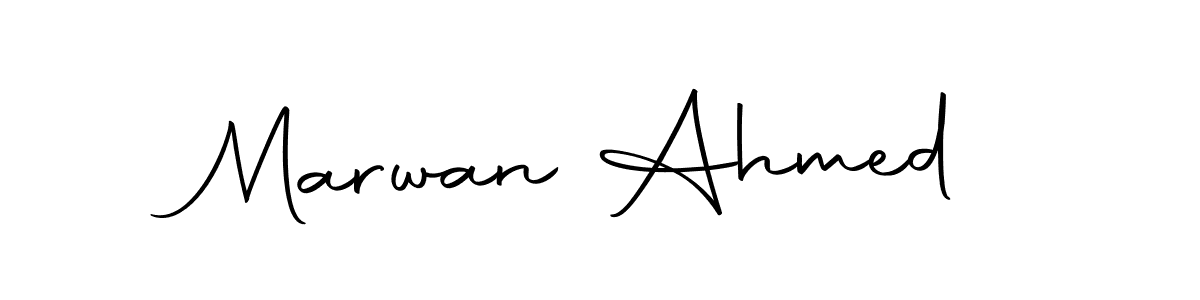 Create a beautiful signature design for name Marwan Ahmed. With this signature (Autography-DOLnW) fonts, you can make a handwritten signature for free. Marwan Ahmed signature style 10 images and pictures png