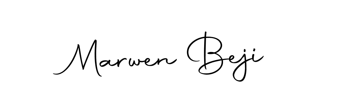 Design your own signature with our free online signature maker. With this signature software, you can create a handwritten (Autography-DOLnW) signature for name Marwen Beji. Marwen Beji signature style 10 images and pictures png