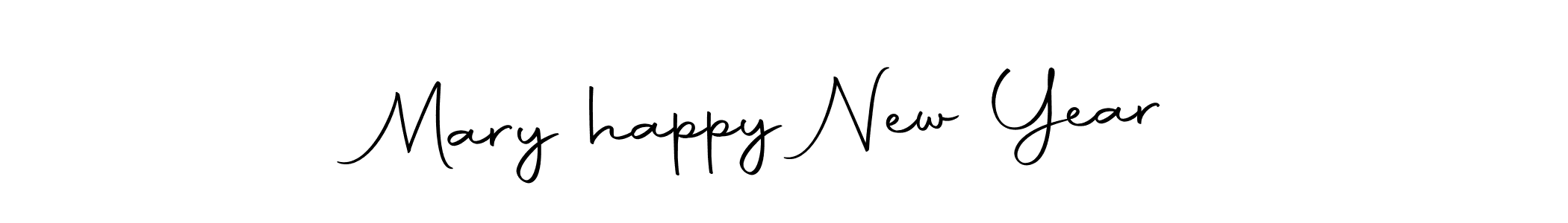Create a beautiful signature design for name Mary，happy New Year. With this signature (Autography-DOLnW) fonts, you can make a handwritten signature for free. Mary，happy New Year signature style 10 images and pictures png