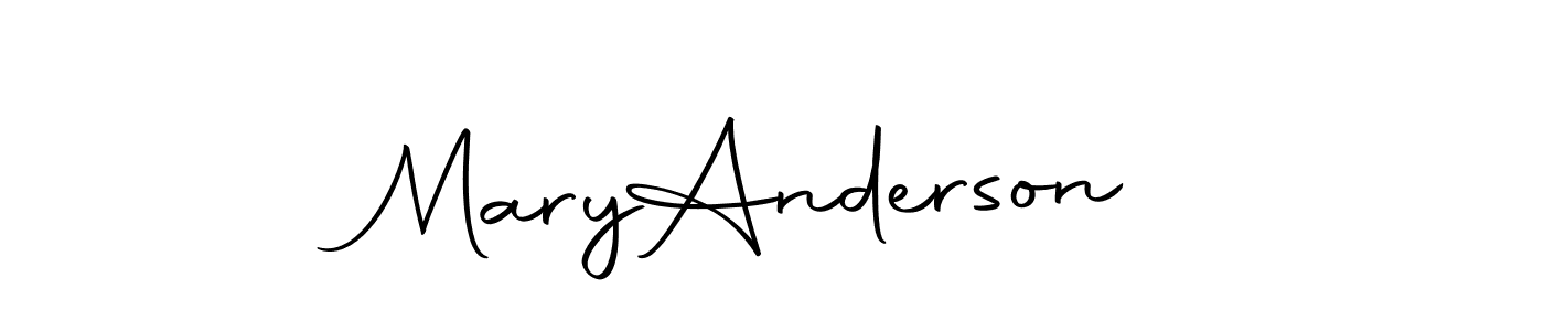 Create a beautiful signature design for name Mary  Anderson. With this signature (Autography-DOLnW) fonts, you can make a handwritten signature for free. Mary  Anderson signature style 10 images and pictures png