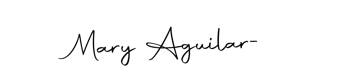 Make a beautiful signature design for name Mary Aguilar-. With this signature (Autography-DOLnW) style, you can create a handwritten signature for free. Mary Aguilar- signature style 10 images and pictures png