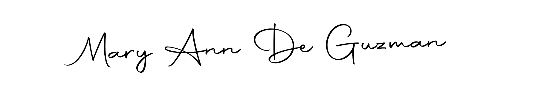 Make a short Mary Ann De Guzman signature style. Manage your documents anywhere anytime using Autography-DOLnW. Create and add eSignatures, submit forms, share and send files easily. Mary Ann De Guzman signature style 10 images and pictures png