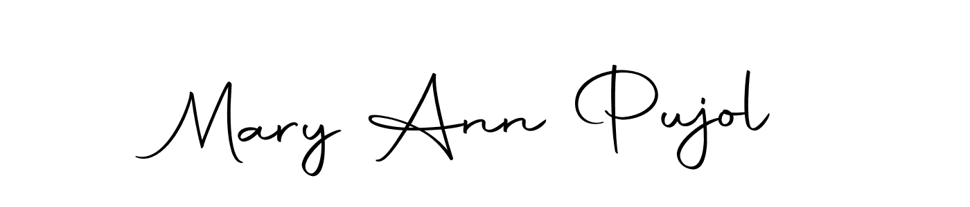 You should practise on your own different ways (Autography-DOLnW) to write your name (Mary Ann Pujol) in signature. don't let someone else do it for you. Mary Ann Pujol signature style 10 images and pictures png