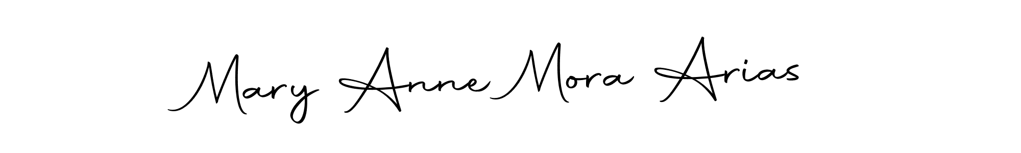 Make a beautiful signature design for name Mary Anne Mora Arias. With this signature (Autography-DOLnW) style, you can create a handwritten signature for free. Mary Anne Mora Arias signature style 10 images and pictures png