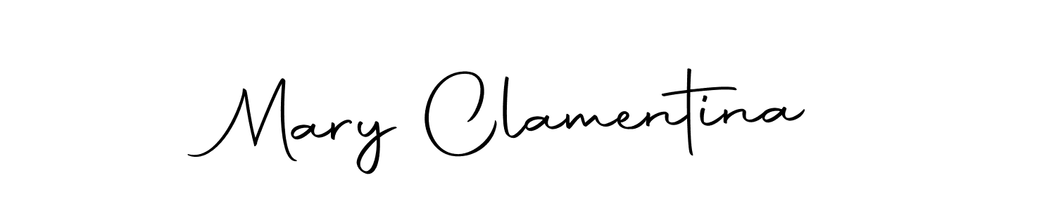 Design your own signature with our free online signature maker. With this signature software, you can create a handwritten (Autography-DOLnW) signature for name Mary Clamentina. Mary Clamentina signature style 10 images and pictures png