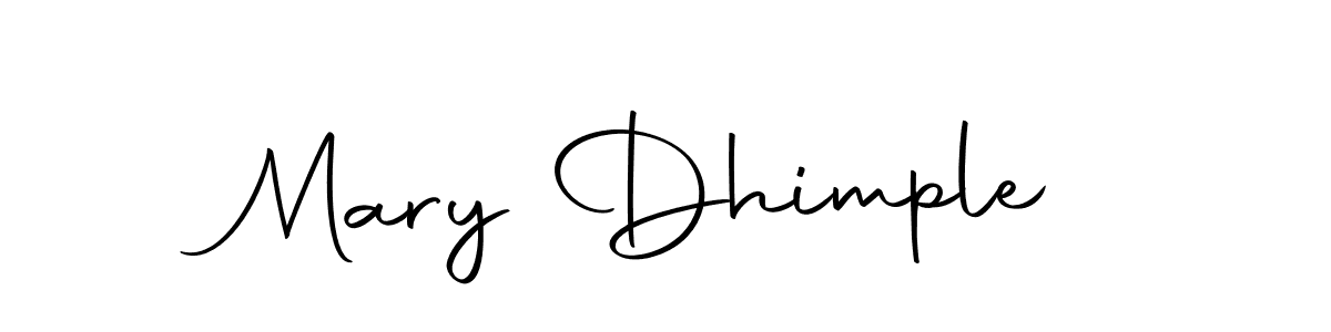 Design your own signature with our free online signature maker. With this signature software, you can create a handwritten (Autography-DOLnW) signature for name Mary Dhimple. Mary Dhimple signature style 10 images and pictures png