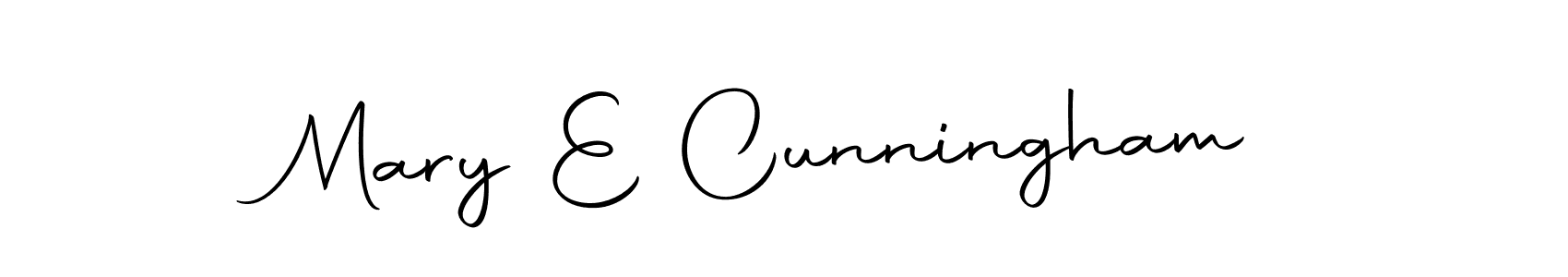 Create a beautiful signature design for name Mary E Cunningham. With this signature (Autography-DOLnW) fonts, you can make a handwritten signature for free. Mary E Cunningham signature style 10 images and pictures png