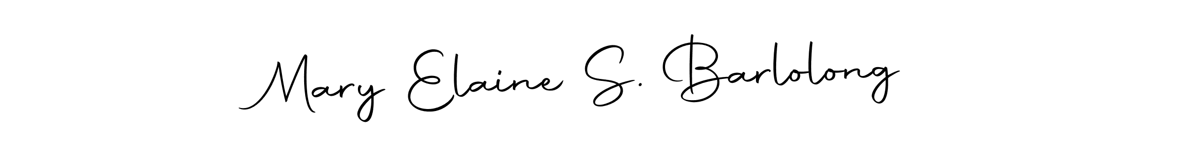 It looks lik you need a new signature style for name Mary Elaine S. Barlolong. Design unique handwritten (Autography-DOLnW) signature with our free signature maker in just a few clicks. Mary Elaine S. Barlolong signature style 10 images and pictures png