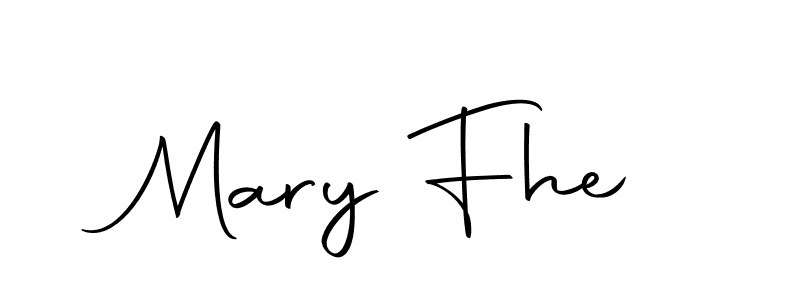 How to make Mary Fhe name signature. Use Autography-DOLnW style for creating short signs online. This is the latest handwritten sign. Mary Fhe signature style 10 images and pictures png