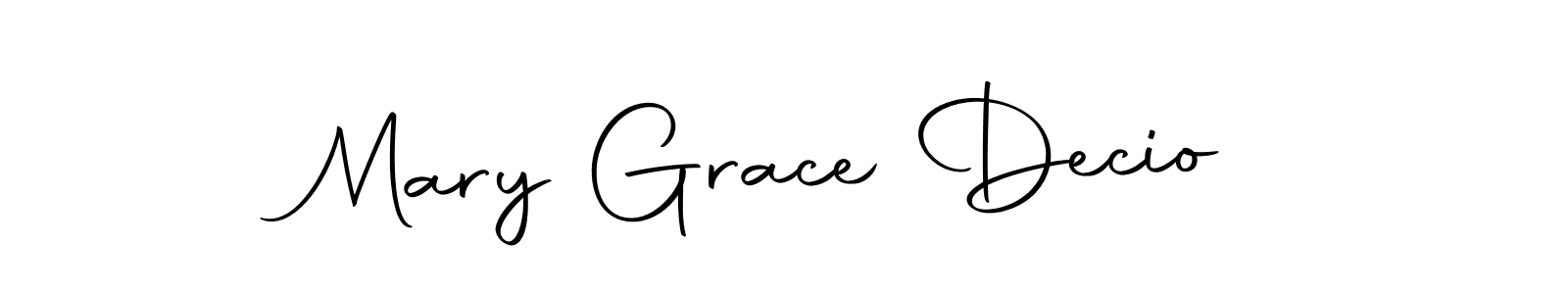 Make a beautiful signature design for name Mary Grace Decio. With this signature (Autography-DOLnW) style, you can create a handwritten signature for free. Mary Grace Decio signature style 10 images and pictures png