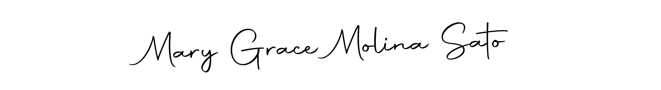 How to make Mary Grace Molina Sato name signature. Use Autography-DOLnW style for creating short signs online. This is the latest handwritten sign. Mary Grace Molina Sato signature style 10 images and pictures png