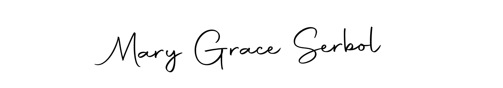 How to make Mary Grace Serbol name signature. Use Autography-DOLnW style for creating short signs online. This is the latest handwritten sign. Mary Grace Serbol signature style 10 images and pictures png