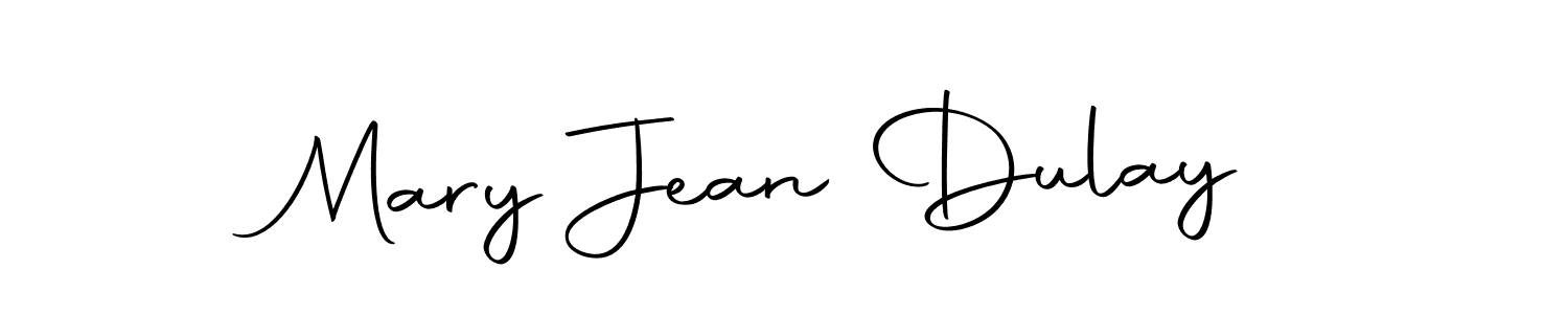 How to make Mary Jean Dulay name signature. Use Autography-DOLnW style for creating short signs online. This is the latest handwritten sign. Mary Jean Dulay signature style 10 images and pictures png
