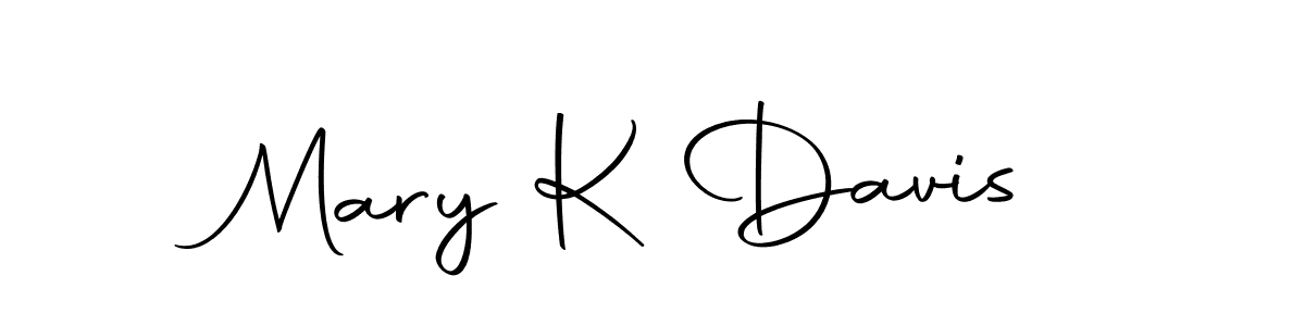 Create a beautiful signature design for name Mary K Davis. With this signature (Autography-DOLnW) fonts, you can make a handwritten signature for free. Mary K Davis signature style 10 images and pictures png