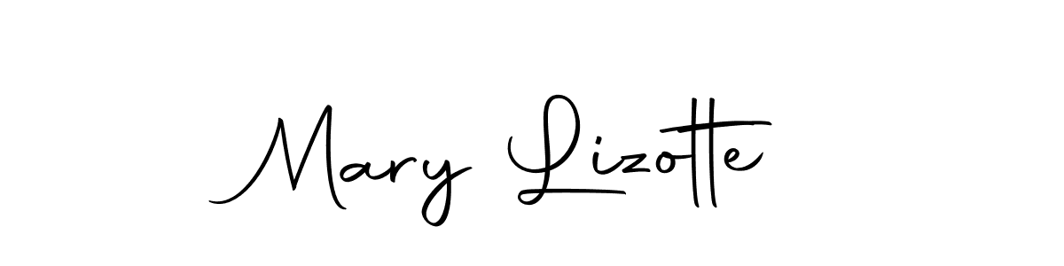 How to make Mary Lizotte name signature. Use Autography-DOLnW style for creating short signs online. This is the latest handwritten sign. Mary Lizotte signature style 10 images and pictures png