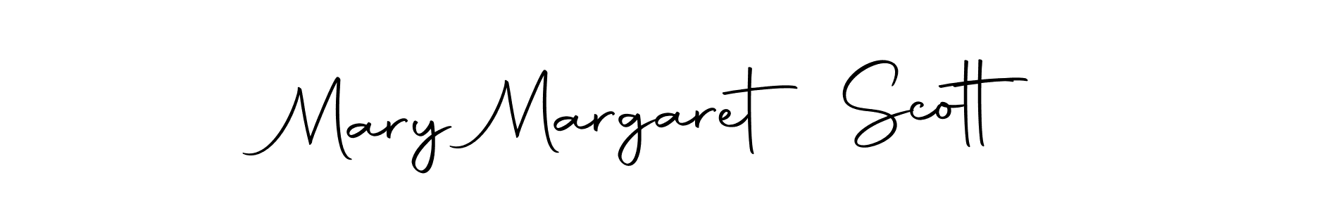 How to make Mary Margaret Scott name signature. Use Autography-DOLnW style for creating short signs online. This is the latest handwritten sign. Mary Margaret Scott signature style 10 images and pictures png