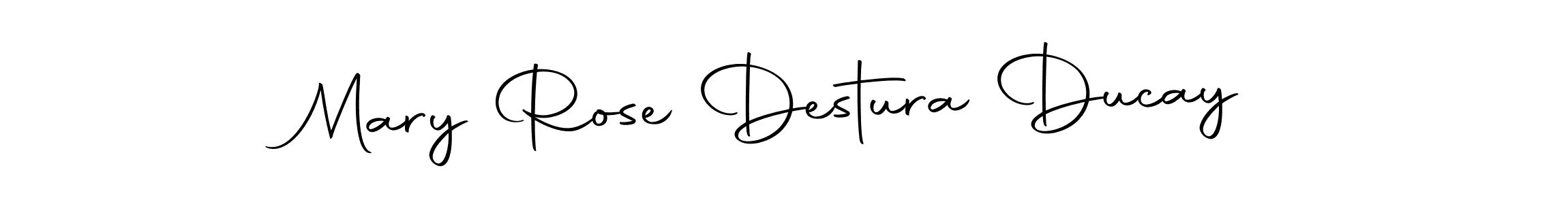 How to make Mary Rose Destura Ducay name signature. Use Autography-DOLnW style for creating short signs online. This is the latest handwritten sign. Mary Rose Destura Ducay signature style 10 images and pictures png