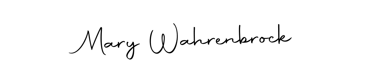 Mary Wahrenbrock stylish signature style. Best Handwritten Sign (Autography-DOLnW) for my name. Handwritten Signature Collection Ideas for my name Mary Wahrenbrock. Mary Wahrenbrock signature style 10 images and pictures png