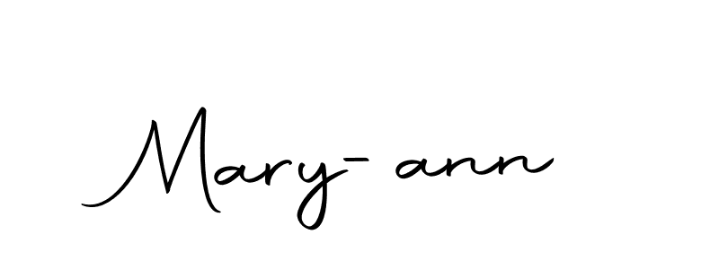 Design your own signature with our free online signature maker. With this signature software, you can create a handwritten (Autography-DOLnW) signature for name Mary-ann. Mary-ann signature style 10 images and pictures png