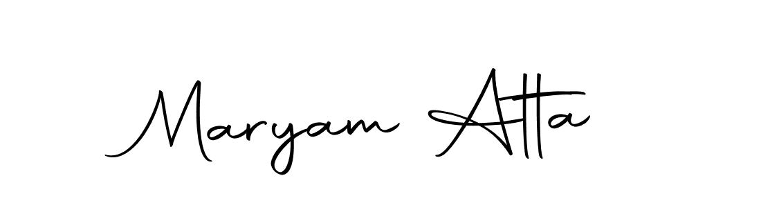 How to make Maryam Atta name signature. Use Autography-DOLnW style for creating short signs online. This is the latest handwritten sign. Maryam Atta signature style 10 images and pictures png