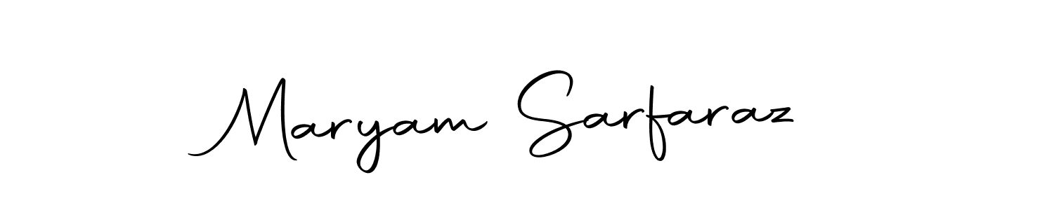 Design your own signature with our free online signature maker. With this signature software, you can create a handwritten (Autography-DOLnW) signature for name Maryam Sarfaraz. Maryam Sarfaraz signature style 10 images and pictures png