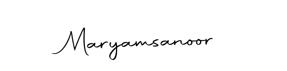 Use a signature maker to create a handwritten signature online. With this signature software, you can design (Autography-DOLnW) your own signature for name Maryamsanoor. Maryamsanoor signature style 10 images and pictures png